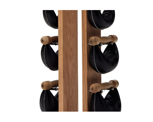 Гантелі з підставкою NOHrD SwingBel Tower 2-8 Kg Set Oak Oak Leather