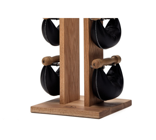 Гантелі з підставкою NOHrD SwingBel Tower 2-8 Kg Set Oak Oak Leather