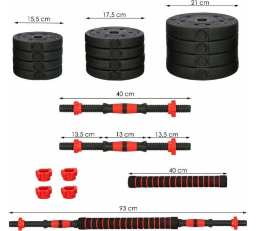 Бітумні гантелі Springos FA1650 2 x 10 кг