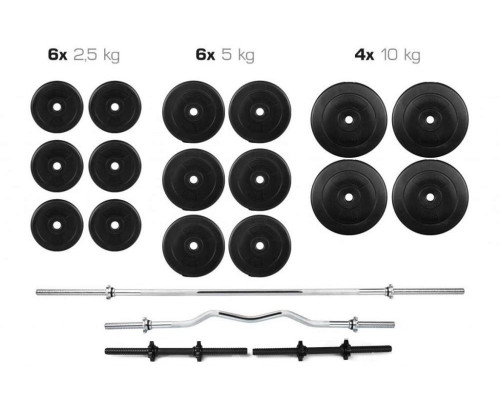 Штанга + Гантелі Набір Premium 101 кг WCG