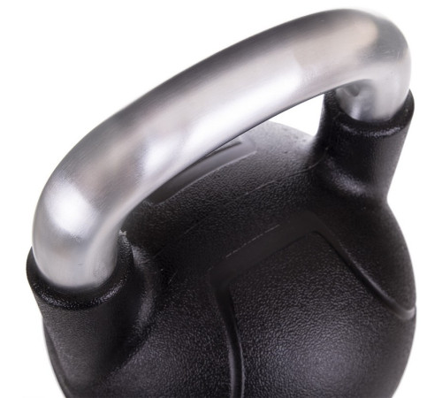 Гиря PU з хромованою ручкою Кросфіт Zelart TA-2681-12 12кг (MD2220-12) (PU, чорний) Гиря PU з хромованою ручкою Кросфіт Zelart TA-2681-12 12кг (MD2220-12) (PU, чорний)