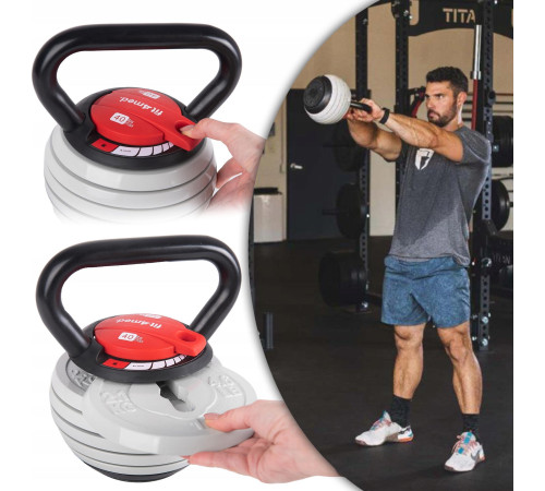 Гиря Fit4Med Kettlebell Ball чавунна, регульована 3,5-18,1