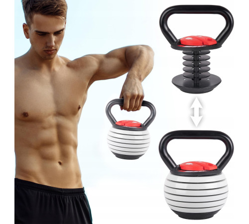 Гиря Fit4Med Kettlebell Ball чавунна, регульована 3,5-18,1