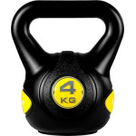 Гиря Movit Kettlebell Dumbbell - 4 кг, чорний / жовтий