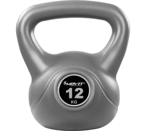 Гиря Movit Kettlebell Dumbbell сіра - 12 кг