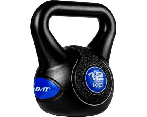 Гиря Movit Kettlebell - 12 кг, чорний / темно-синій