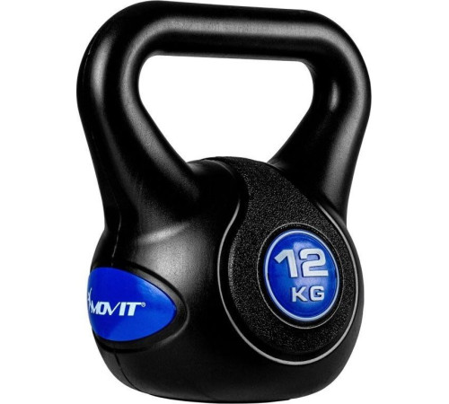 Гиря Movit Kettlebell - 12 кг, чорний / темно-синій