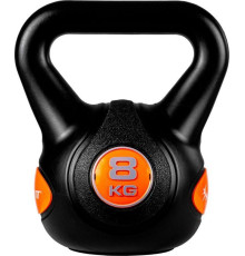 Гиря Movit Kettlebell Dumbbell - 8 кг, чорний / помаранчевий