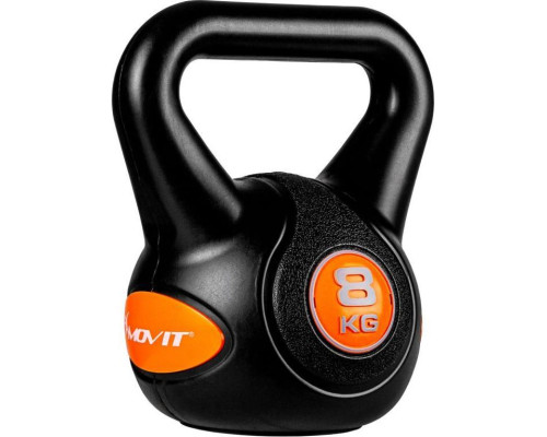 Гиря Movit Kettlebell Dumbbell - 8 кг, чорний / помаранчевий