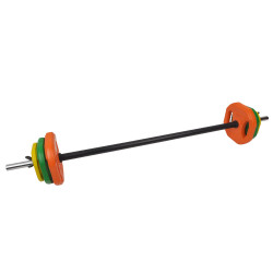 Штанга з кольоровими гумовими дисками Fitex MD3006, 20 кг