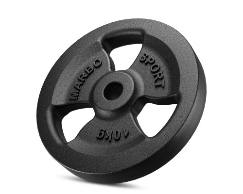 Диск металевий Tri Grips weight plate 10 кг with 31 мм bore - Marbo Sport