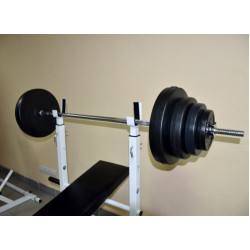 Штанга RN-Sport на 50 кг + Рукавички. ABS покриття млинців