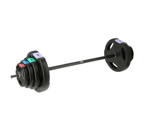 Регульована штанга з композитними дисками 42 кг One Fitness GSPO40 Регульована штанга з композитними дисками 42 кг One Fitness GSPO40