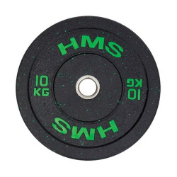 Диск олімпійський HMS HTBR10 10 кг, чорно-зелений