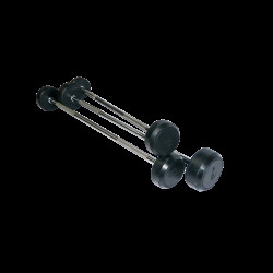 Штанга пряма з прогумованим вантажем 7,5 кг Bauerfitness AC-1211