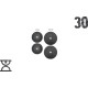 Набір 30 кг (2x5 та 2x10) дисків, RN Sport покритих пластиком (31 мм)