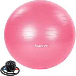 Гімнастичний м'яч з насосом Movit  75 cm - світло-рожевий 