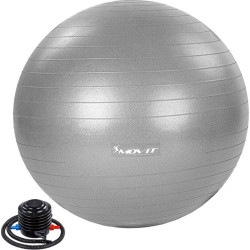 Гімнастичний м'яч з насосом Movit 75 cm - сірий