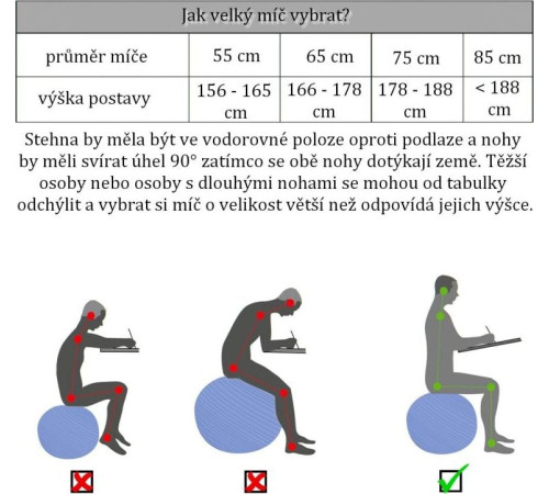 Гімнастичний м'яч з насосом MXSTP Movit 75cm - рожевий Гімнастичний м'яч з насосом MXSTP Movit 75cm - рожевий