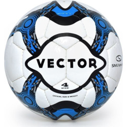 Футбольний м'я SMJ sport Piłka VECTOR розмір 4  біло-блакитний 