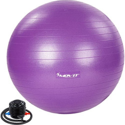 Гімнастичний м'яч з насосом Movit 75 cm - фіолетовий 