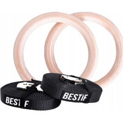 Дерев'яні кільця для кросфіту Bestif (BKG02)