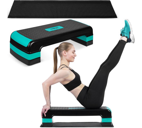 Степ-платформа Neo-Sport Step NS-402 - чорно-бірюзова