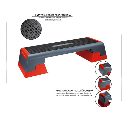 Степ-платформа HMS PREMIUM AS007 чорно-червоний