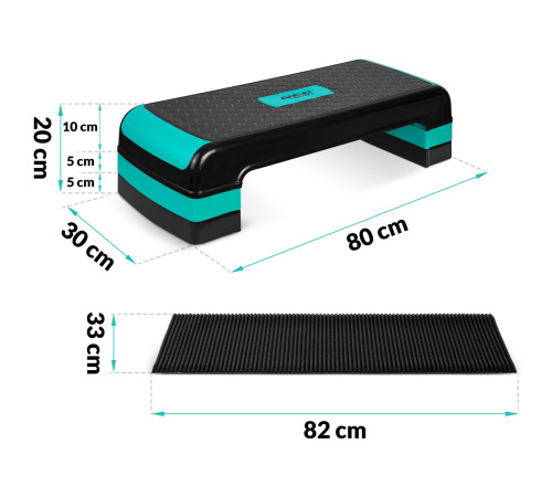Степ-платформа 3 сходинки NS-402 бірюзова