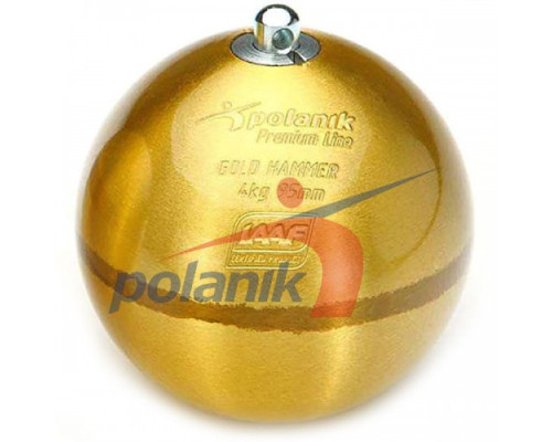 Молот латунний змагальний 4 кг, Polanik Premium Line Gold Hammer, IAAF I-10-0464<br>