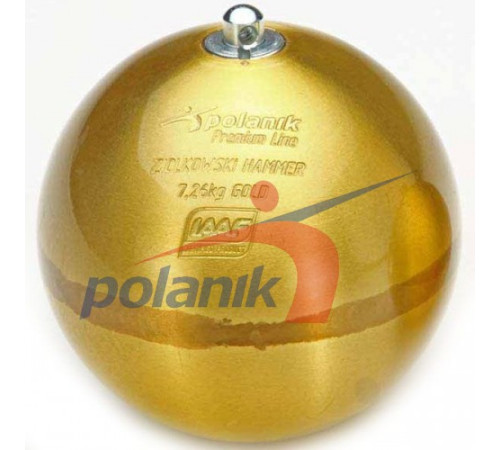 Змагальний молот з нержавіючої сталі 7,26 кг Polanik Premium Line Ziolkowski Hammer SILVER, IAAF I-10-0468 Змагальний молот з нержавіючої сталі 7,26 кг Polanik Premium Line Ziolkowski Hammer SILVER, IAAF I-10-0468