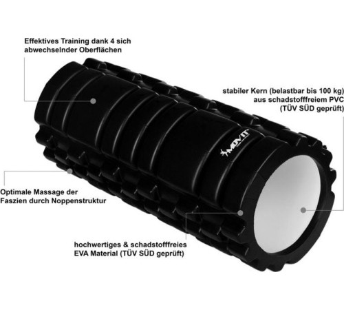 Масажний ролик Movit чорний