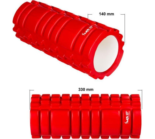 Масажний валик Movit 33 x 14 см, червоний
