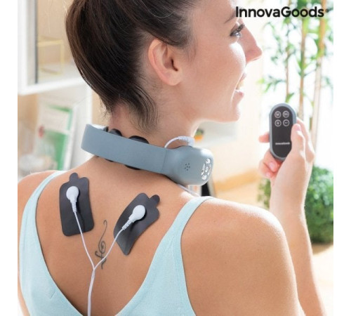 Акумуляторний масажер для шиї InnovaGoods Nekival з дистанційним керуванням Акумуляторний масажер для шиї InnovaGoods Nekival з дистанційним керуванням