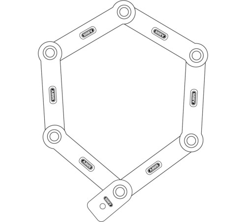 Zamknięcie składane ABUS BORDO XPLUS 6500/85 czarne Zamknięcie składane ABUS BORDO XPLUS 6500/85 czarne