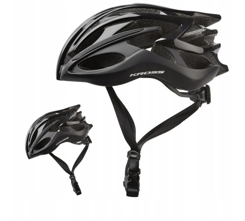 Дорожній шолом KROSS PELETON PRO L 58-61см чорний Дорожній шолом KROSS PELETON PRO L 58-61см чорний