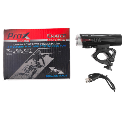 Ліхтар ProX CRATER Cree XM-L2 U2 880lm, 2600mAh, USB