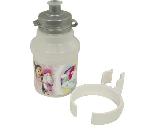 Велосипедна пляшка inSPORTline Minions Fluffy 350ml White with Holder