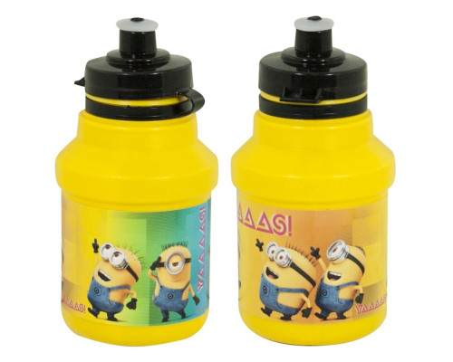 Велосипедна пляшка Minionki 350 ml жовта з ручкою inSPORTline