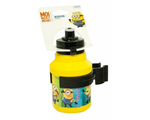 Велосипедна пляшка Minionki 350 ml жовта з ручкою inSPORTline