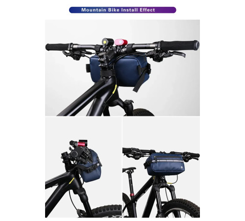 Сумка на кермо Rhinowalk X20990 3 л, чорна Сумка на кермо Rhinowalk X20990 3 л, чорна