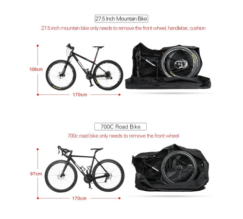 Чохол для велосипеда Rhinowalk MTB 26 RM261, чорний Чохол для велосипеда Rhinowalk MTB 26 RM261, чорний