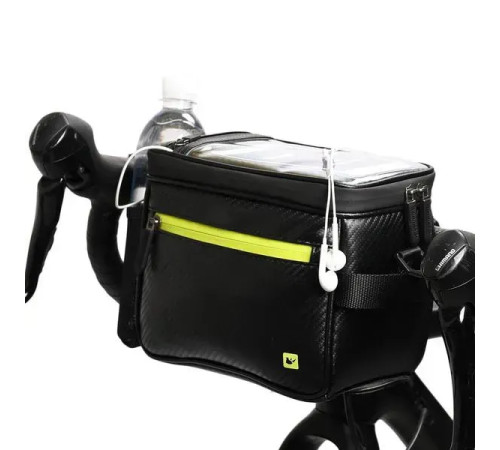 Сумка на кермо Rhinowalk Multifunctional RK18996T 4,5 л, чорно-зелена Сумка на кермо Rhinowalk Multifunctional RK18996T 4,5 л, чорно-зелена