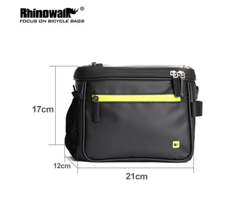 Сумка на кермо Rhinowalk Multifunctional RK18996T 4,5 л, чорно-зелена Сумка на кермо Rhinowalk Multifunctional RK18996T 4,5 л, чорно-зелена