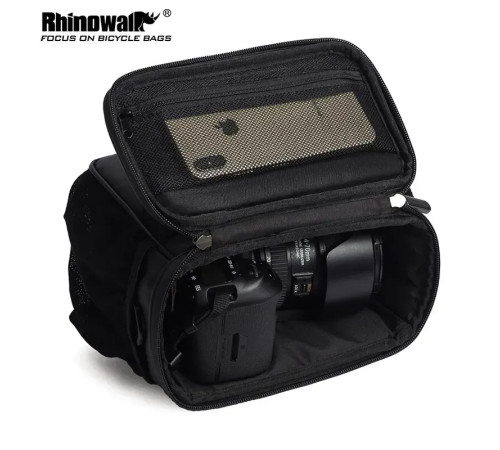 Сумка на кермо Rhinowalk Multifunctional RK18996T 4,5 л, чорно-зелена Сумка на кермо Rhinowalk Multifunctional RK18996T 4,5 л, чорно-зелена