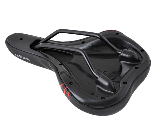 Сідло MTB cross VADER VD1151d-05 для чоловіків, чорно-червоне