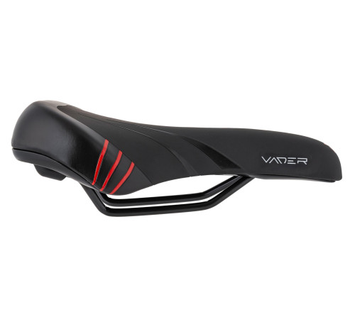 Сідло MTB cross VADER VD1151d-05 для чоловіків, чорно-червоне