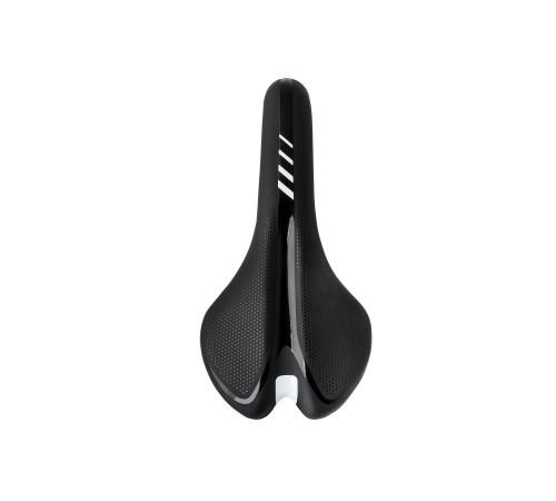 Сідло MTB Cross Selle Jet довжина-275мм, ширина-155мм + шлея, чорно-біле