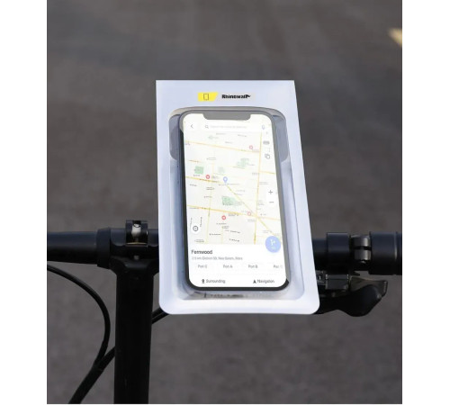 Чохол для телефона на кермо Rhinowalk Bike Phone 7 SK300, сріблястий Чохол для телефона на кермо Rhinowalk Bike Phone 7 SK300, сріблястий