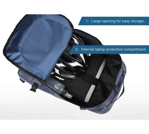 Велобаул 3-в-1 Rhinowalk Transformer X21606 65 л, чорний Велобаул 3-в-1 Rhinowalk Transformer X21606 65 л, чорний